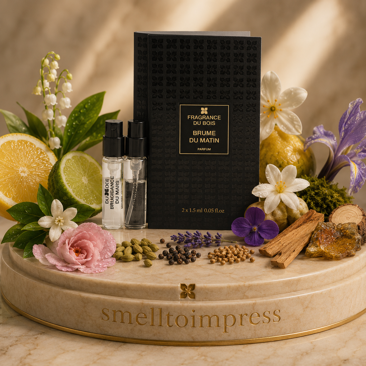 εικόνα επίσημου δείγματος αρώματος Fragrance Du Bois Brume Du Matin 1,5 ml 0,05 fl. oz.