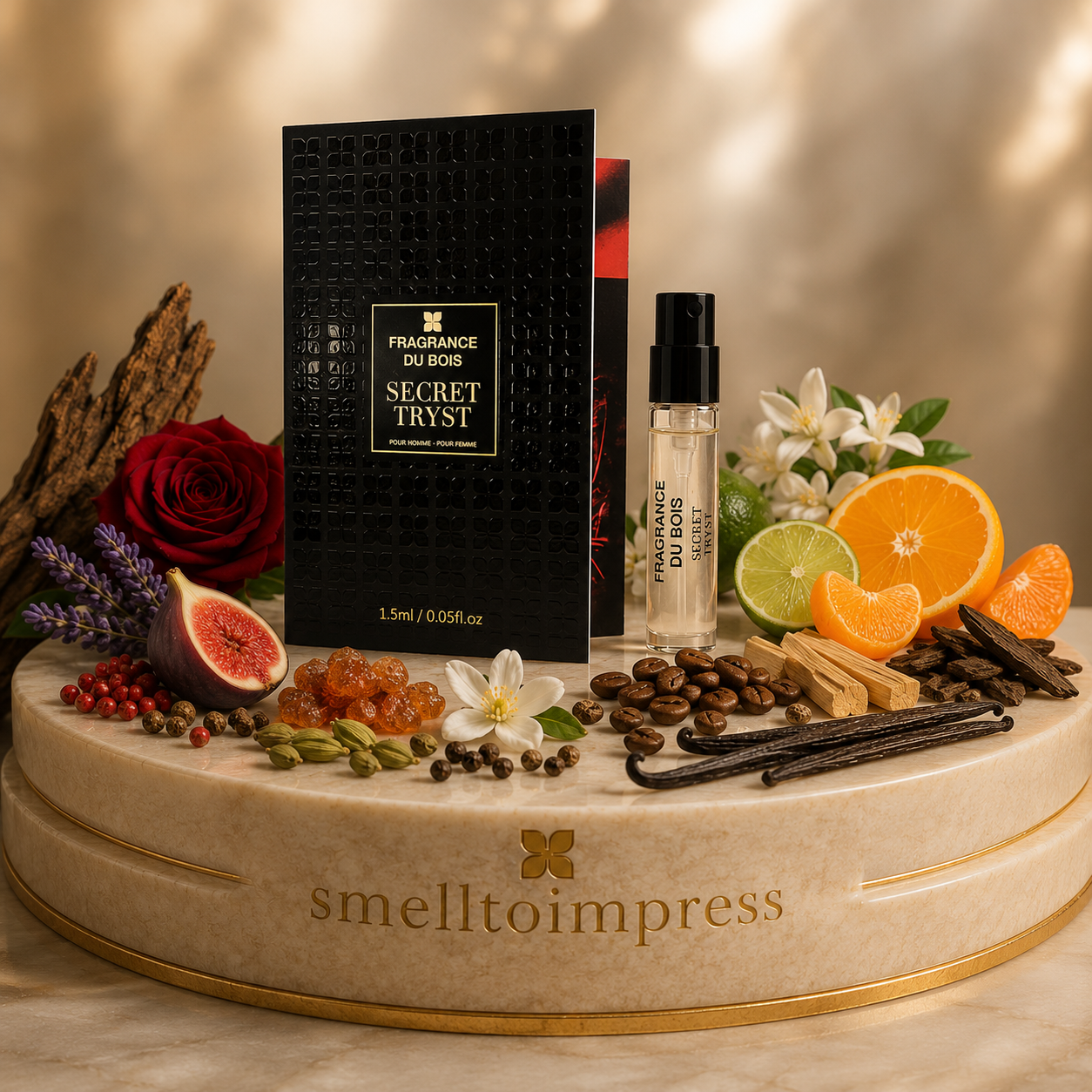εικόνα επίσημου δείγματος αρώματος Fragrance Du Bois Secret Tryst 1,5 ml 0,05 fl. oz.