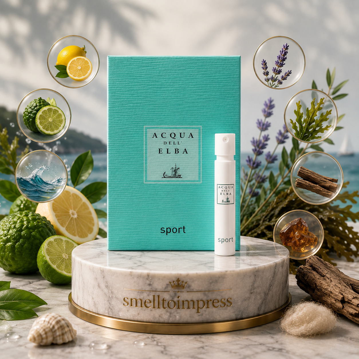 εικόνα επίσημου δείγματος αρώματος Acqua Dell' Elba Sport 1,2 ml 0,04 fl. oz