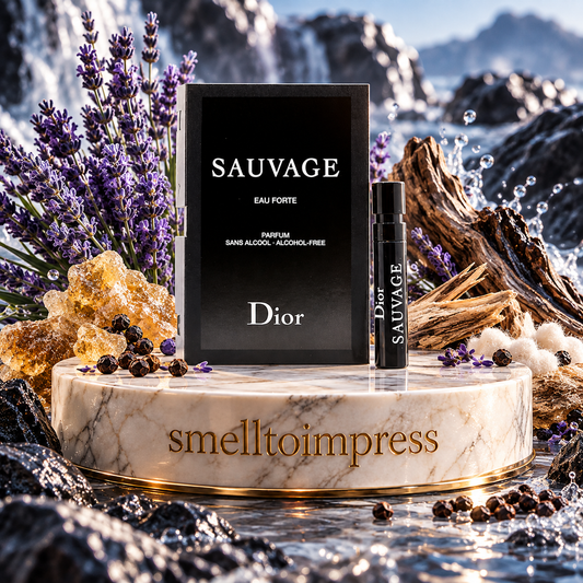 εικόνα επίσημου δείγματος αρώματος Christian Dior Sauvage Eau Forte EDP 1 ml από Smelltoimpress