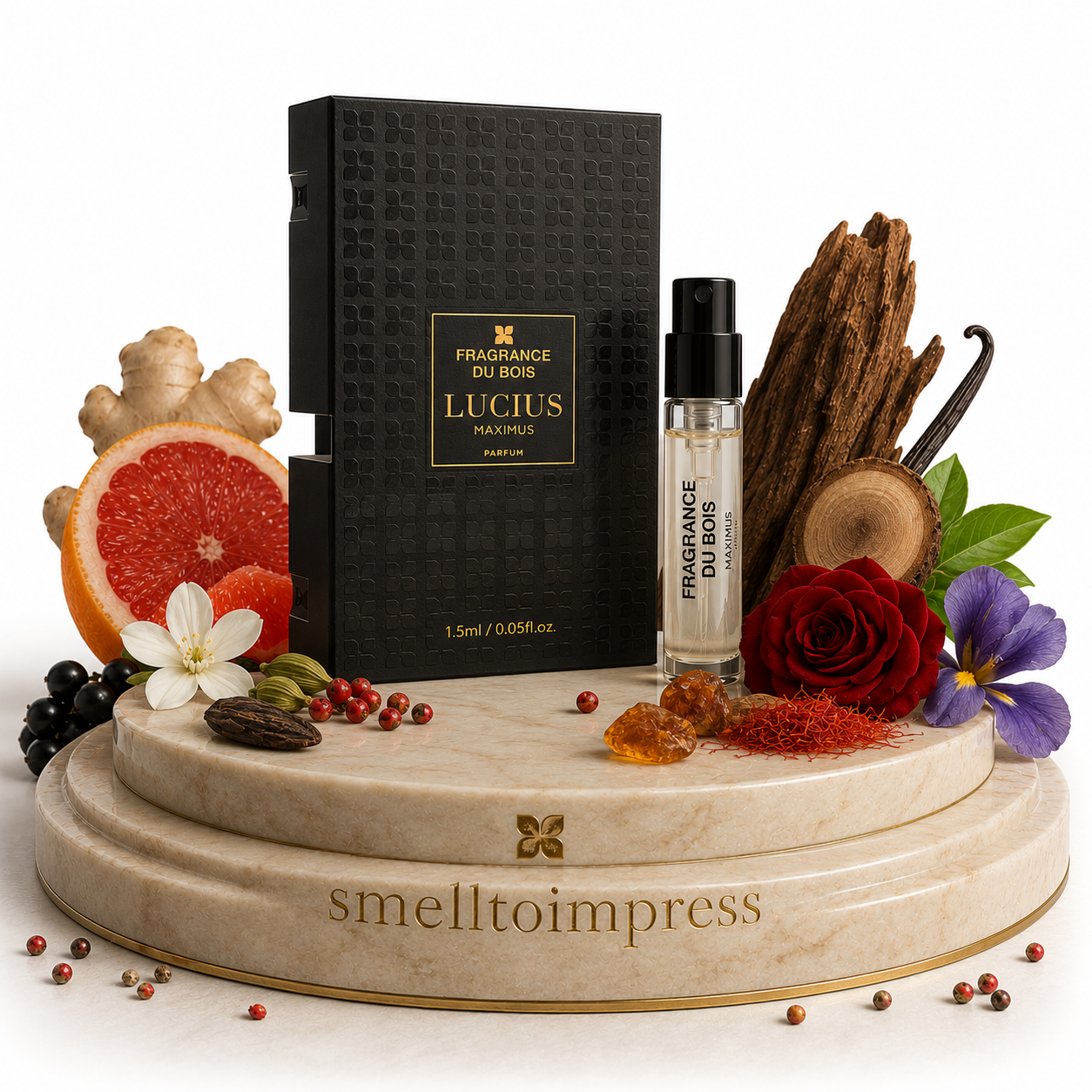εικόνα επίσημου δείγματος αρώματος Fragrance Du Bois Lucius Maximus 1,5 ml 0,05 fl. oz.