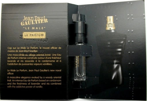 Επίσημο δείγμα αρώματος Jean Paul Gaultier Le Male Le Parfum Intense, δείγμα δοκιμής αρώματος Jean Paul Gaultier Le Male Le Parfum Intense
