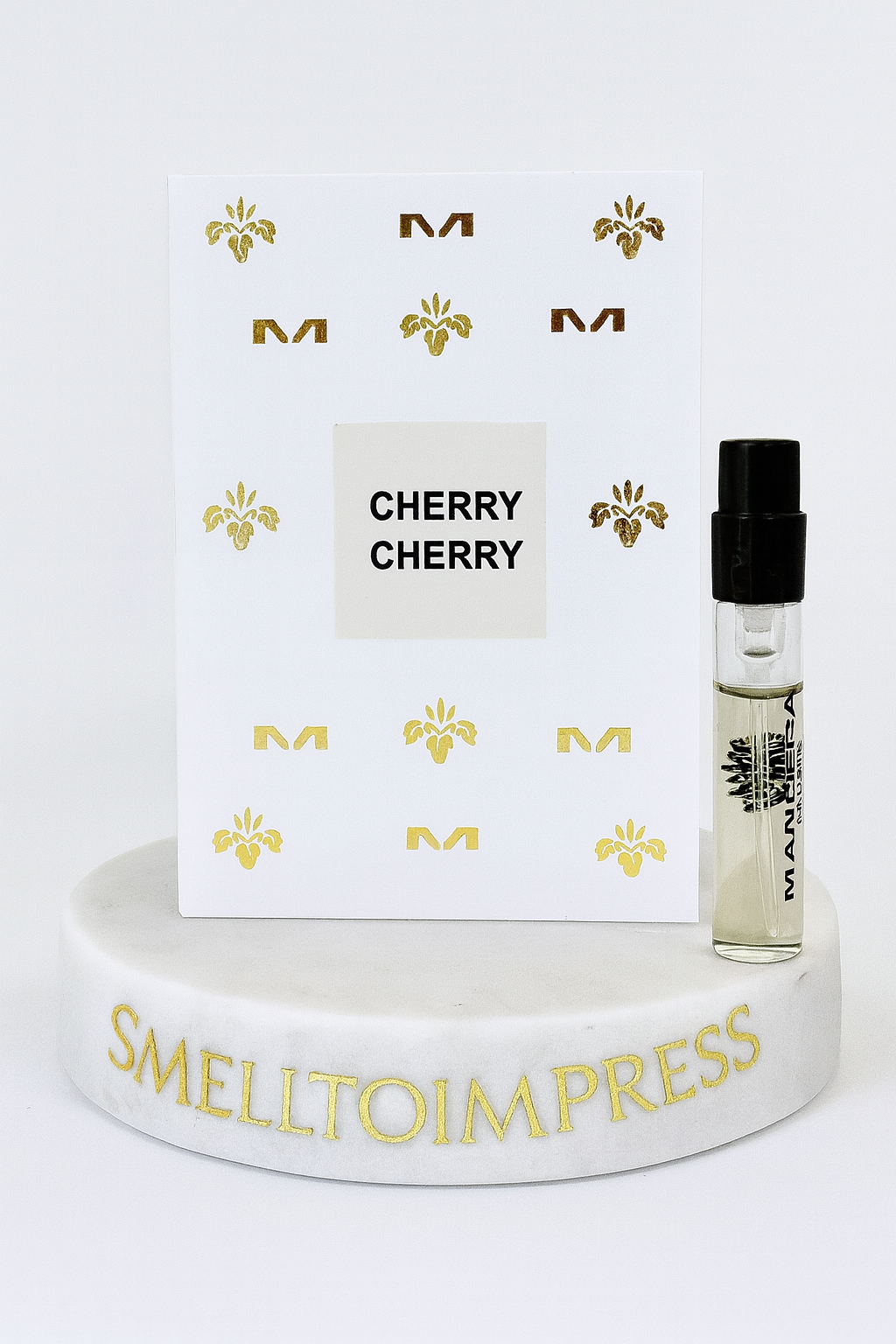 MANCERA Cherry Cherry Eau de Parfum 0,06 fl. oz. 2 ml επίσημο δείγμα αρώματος σε πολυτελή μαρμάρινη βάση από το smelltoimpress