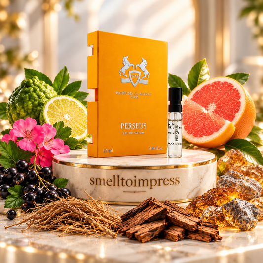 εικόνα επίσημου δείγματος αρώματος Parfums de Marly Perseus 1,5 ml από Smelltoimpress