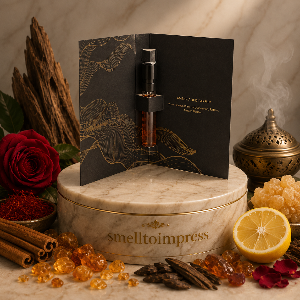 εικόνα επίσημου δείγματος αρώματος Roja Amber Aoud 2 ml 0,06 fl. oz.