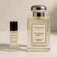 Δείγμα αρώματος Jo Malone Raspberry Ripple 6ml δίπλα σε μπουκάλι 100ml Jo Malone Raspberry Ripple