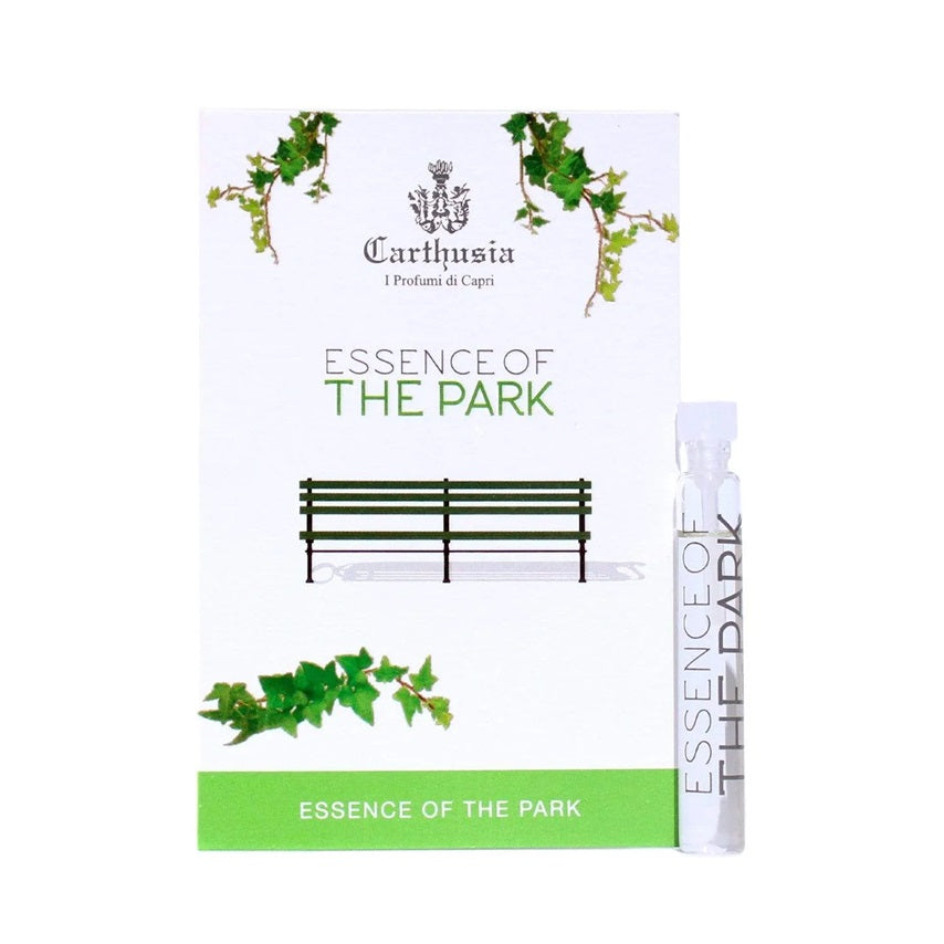 επίσημο δείγμα αρώματος Carthusia Carthusia Essence of the park μέγεθος 2ml 0,06 ουγγιάς.
