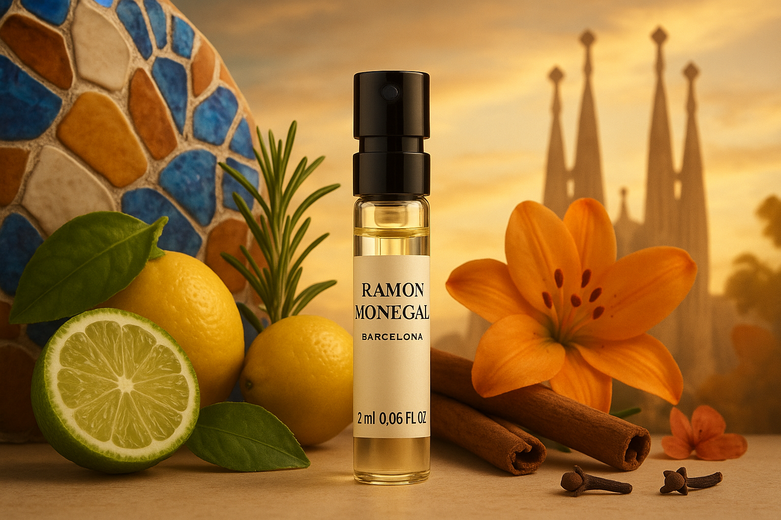 Επίσημο δείγμα αρώματος Ramon Monegal Barcelona 2ml 0,06 fl.o.z. δοκιμαστής αρωμάτων