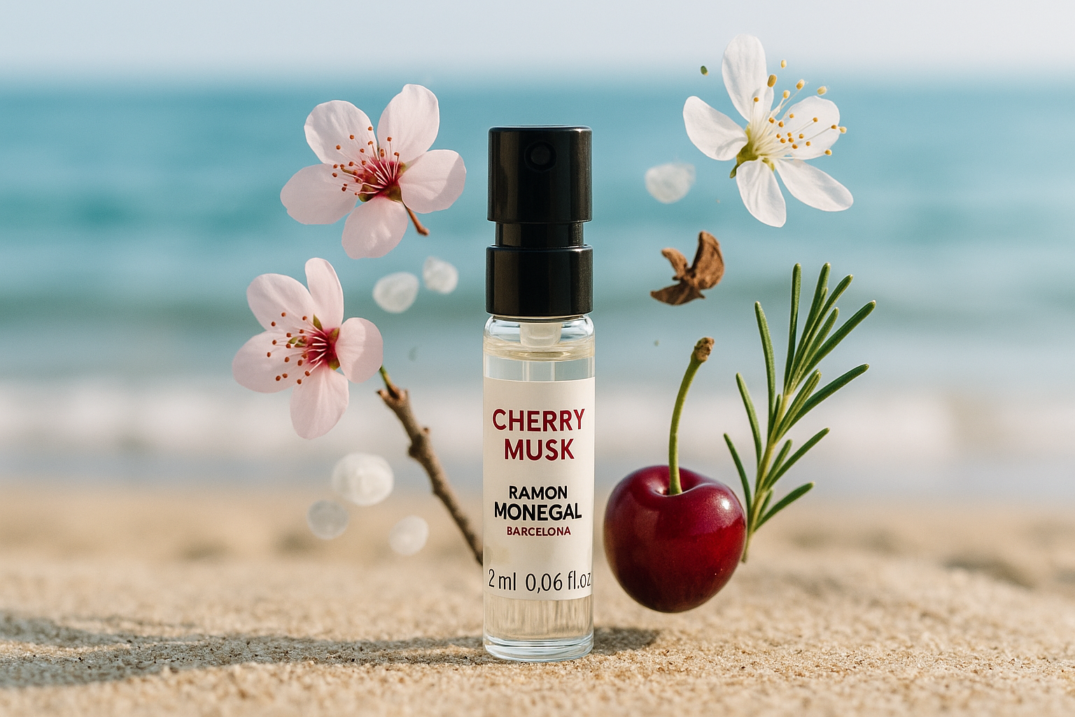 Επίσημο δείγμα αρώματος Ramon Monegal Cherry Musk 2ml 0.06 fl.o.z. δοκιμαστής αρώματος