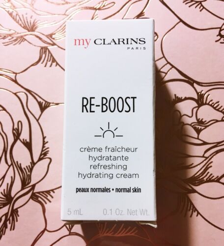 Κρέμα ενυδάτωσης αναζωογόνησης My Clarins Re-Boost Mini δείγμα περιποίησης 5ML 0,1 ουγγιά. κανονικό δέρμα
