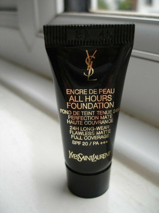 Yves Saint Laurent All Hours Foundation 5ml 0,16 fl. oz. επίσημο δείγμα περιποίησης δέρματος Απόχρωση B 90 Ebony