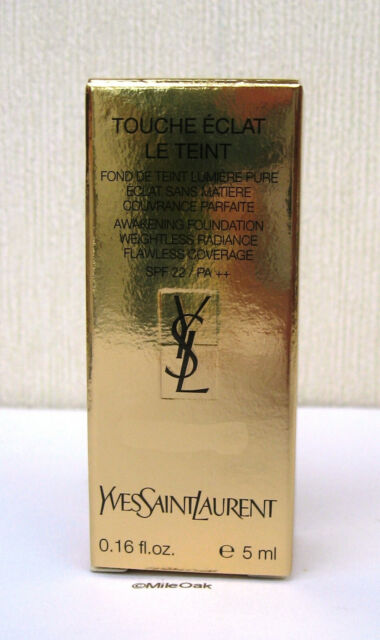 Yves Saint Laurent Touche Éclat Foundation 5ml 0,16 fl. oz. δείγμα περιποίησης δέρματος Απόχρωση BD 25 ζεστό μπεζ